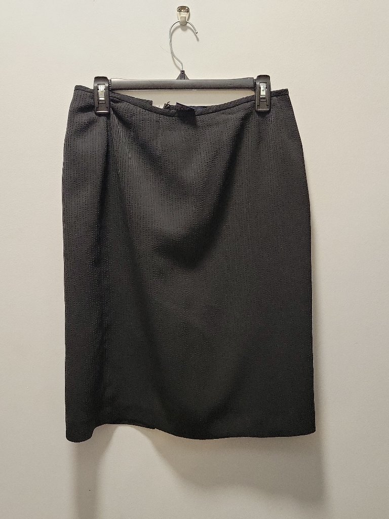 Evan Picone Suit Skirt - Black Textured Fitted - Size 6p, Professional Work Wear